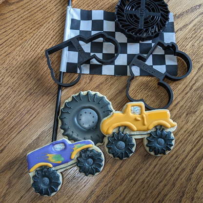 Monster Truck Cookie Cutters With Tire