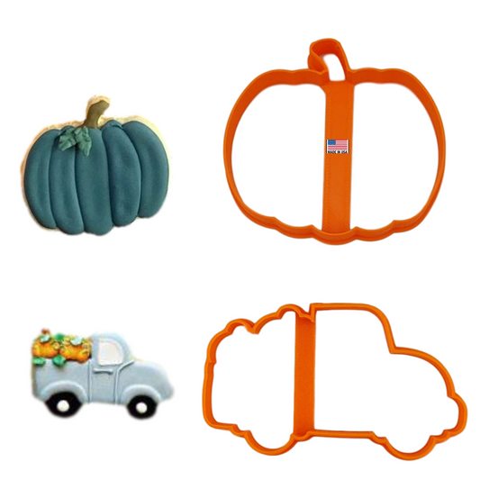 Pumpkin Cookie Cutter With Truck
