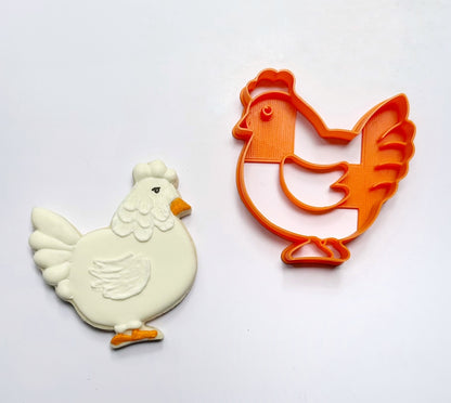 Chicken Cookie Cutter With Rooster (2 Pack)