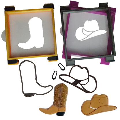 Cowboy Cookie Cutters and Stencil Holders