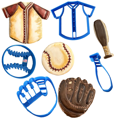Bat Cookie Cutter With Glove Baseball And Jersey