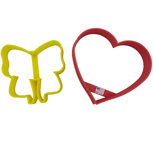 Heart Cookie Cutter With Yellow Ribbon Bow