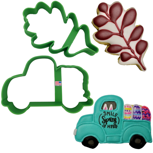 Spring Cookie Cutter Set Truck And Leaf