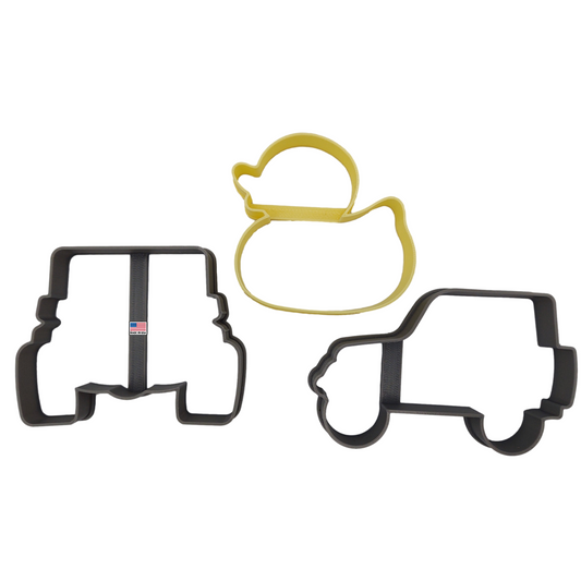 NEW! SUV Off Road 4WD Military Vehicle And Duck Cookie Cutters