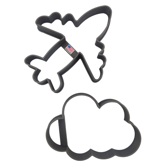 Cloud Cookie Cutter With Airplane