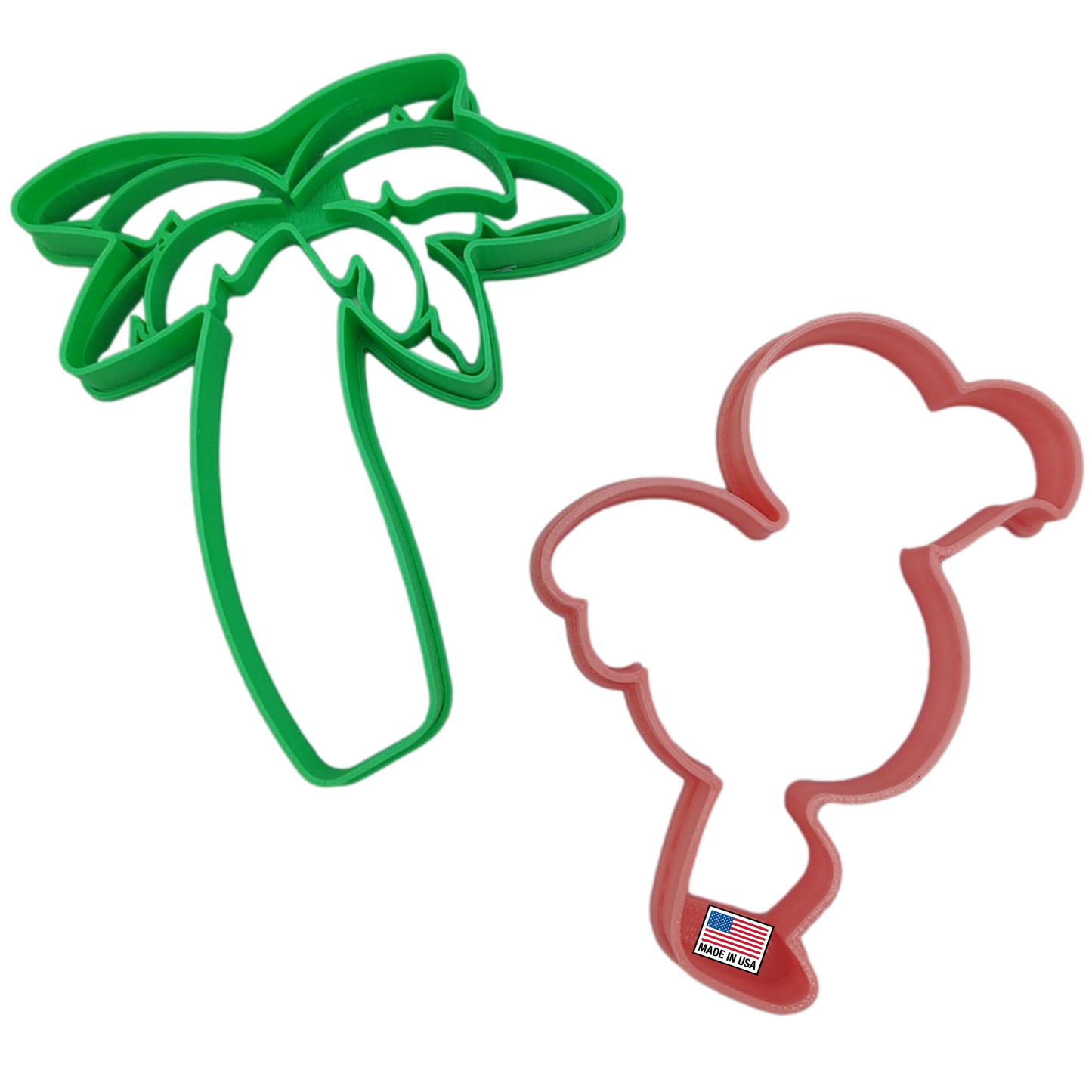 Flamingo Cookie Cutter With Palm Tree